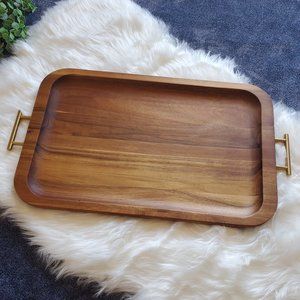 Decorative Wooden/Gold Tray